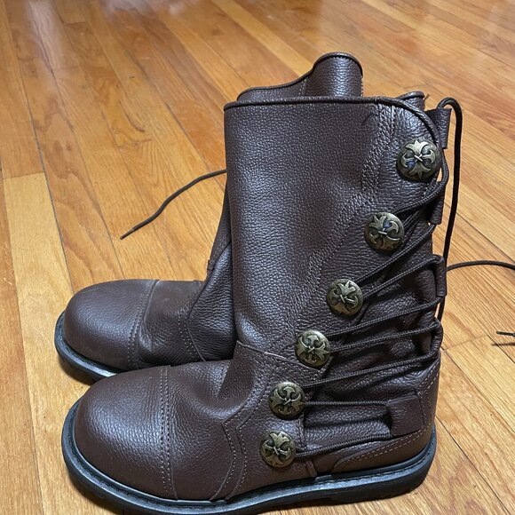 Just in Tyme Mid-Calf Leather Boots (brown) main image 4